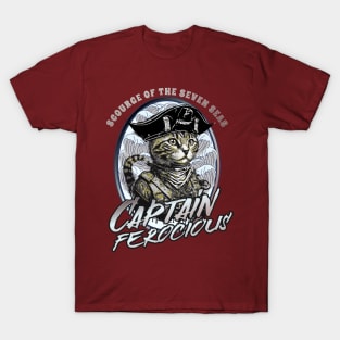 Captain Ferocious Pirate Kitty T-Shirt